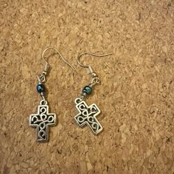 Cut Cross Earrings 
