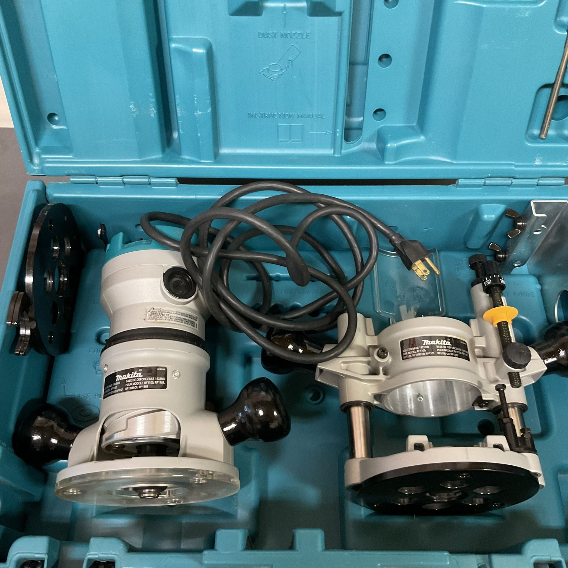 Makita Router and Plunger Base in Case Excellent Condition
