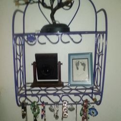 Purple Metal Hanging Shelf