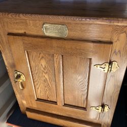 Solid Wood End Table With Door