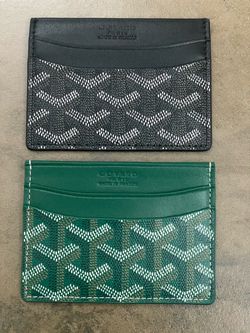 Black and green card holder