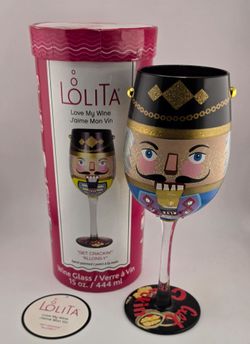 Lolita "Get Crackin" "Allons-Y" Wine Glass #(contact info removed) Brand New!
