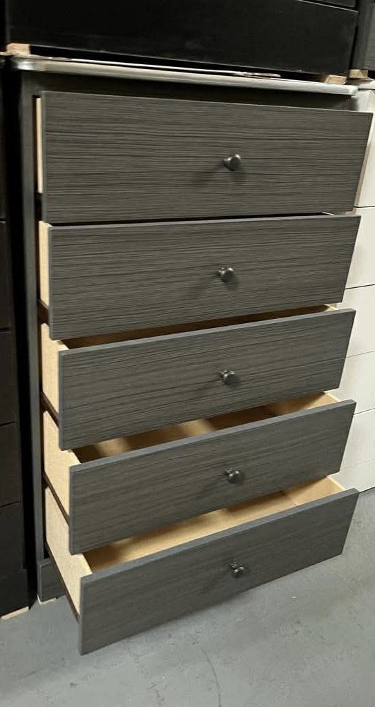 5 Drawer Grey Color (( Rails 