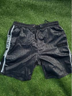 Side Logo Satin Shorts - Black - Brand New