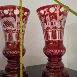Bohemian Crystal's Vases