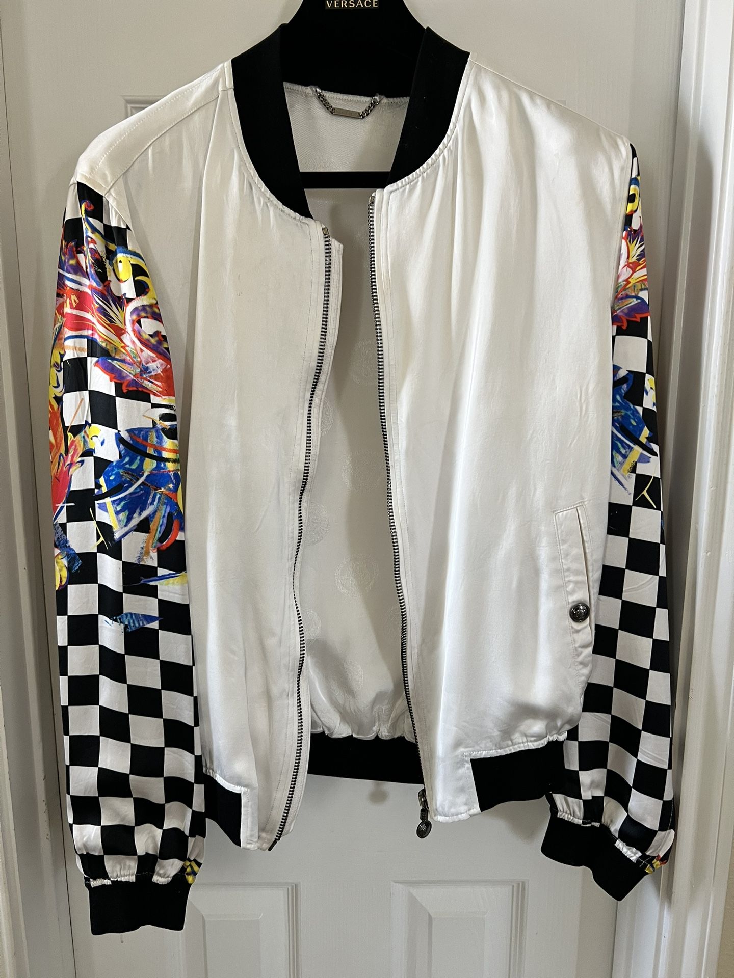 VERSACE Medusa Runway Milano Checkerboard Jacket