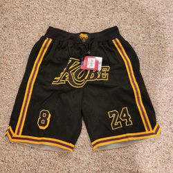 Kobe Bryant Mamba Black Shorts Sizes L,XL,XXL