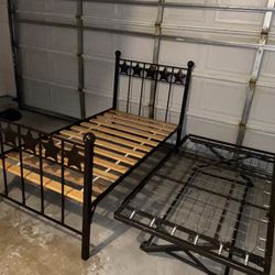 iron bed frame (good condition)