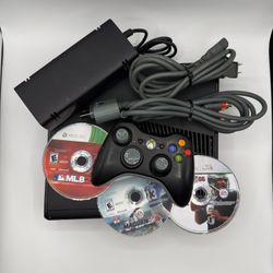 Xbox 360 S Console Model 1439 Black - No Hard Drive 4GB - TESTED