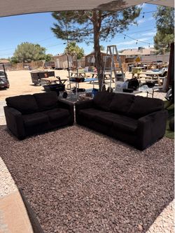 Dark Gray (2) Piece Couch Set