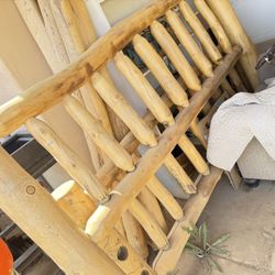 Rustic Log King Size Bed Frame