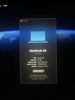 MacBook Air M2 (2022) – 16GB RAM – Excellent Condition