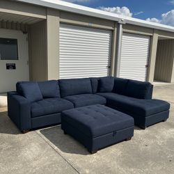 Blue Sectional  Couch