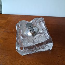 Cut Glass Vintage Tabletop Lighter/Ashtray Set