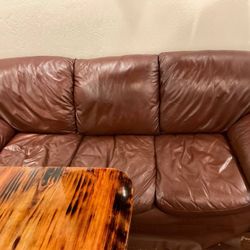 2 Piece Leather Sofa