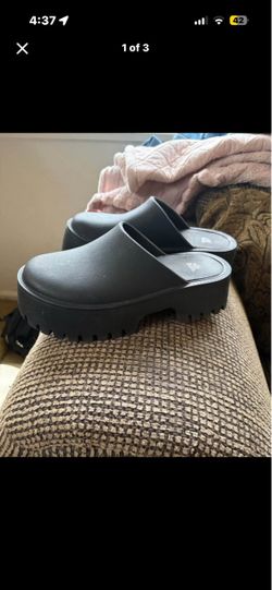 Black Platform Clogs