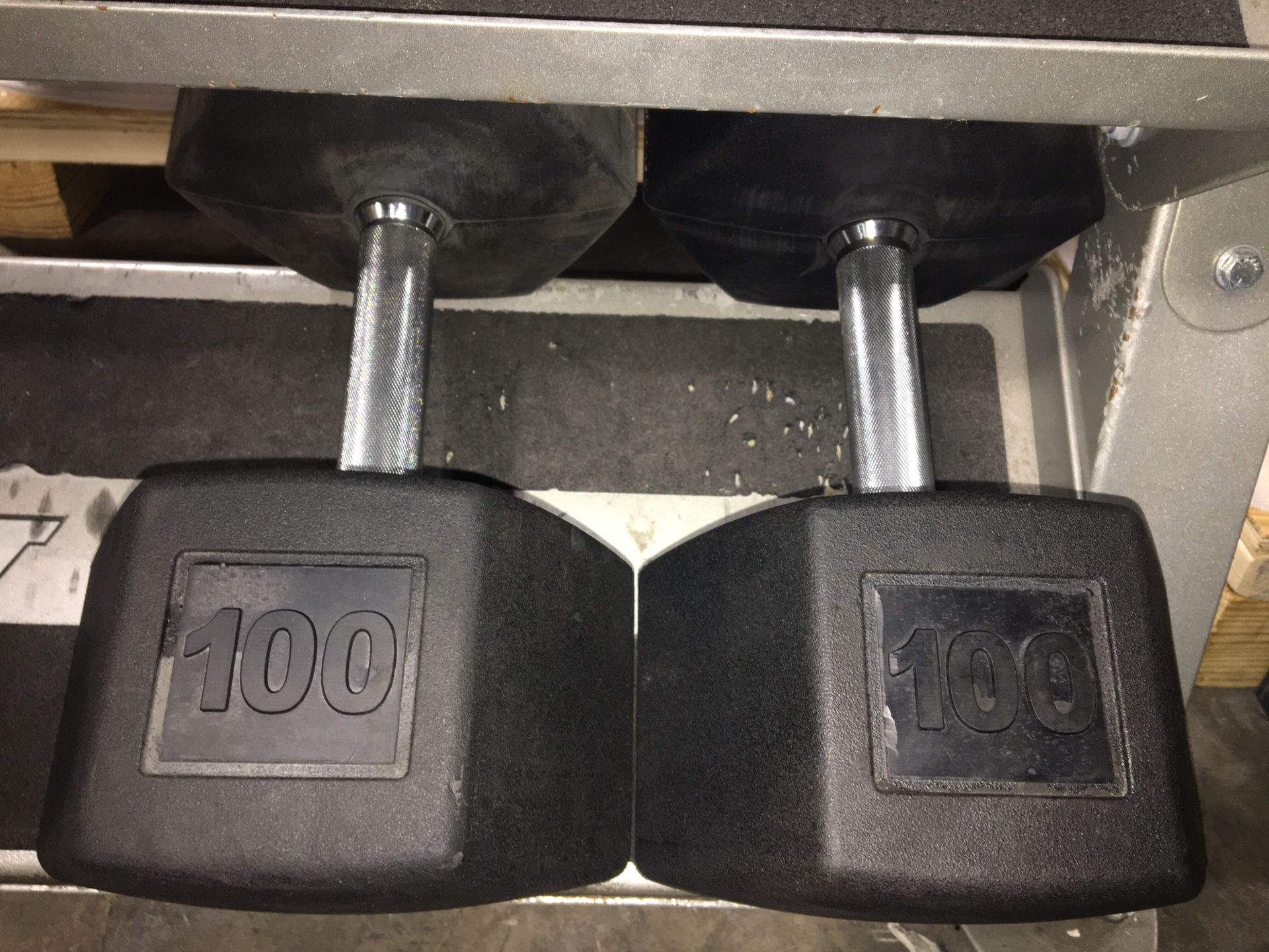 100lbs Tag Rubber Coated Dumbbells