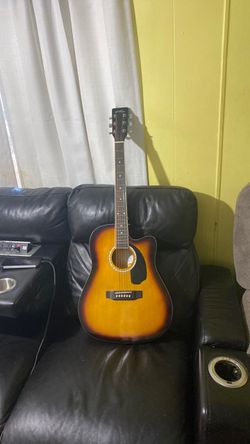 Acoustic Cutaway Guitar Sunburst Finish