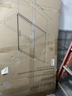 Allen+ Roth Frameless Bathtub Door 