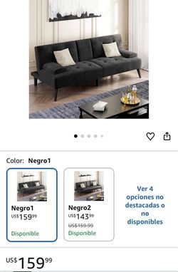 Dark Gray Tufted Velvet Convertible Sofa bed-sofa cama
