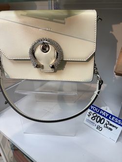 Jimmy Choo Cream Leather Crossbody Bag