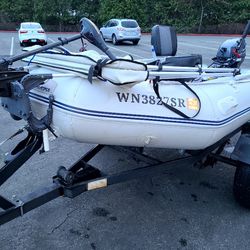11' Inflatable Boat And Trailer