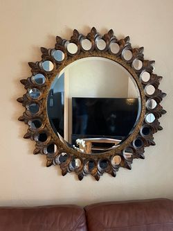 Large Round Decorative Wall Mirror
