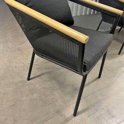 ON TREND! Project 62 Bangor Metal Mesh & Faux Wood Indoor/Outdoor Chairs (2)