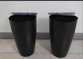 PAIR of 22" Black Resin Self Watering Planters (2 for $60) @ Lasting Creations
