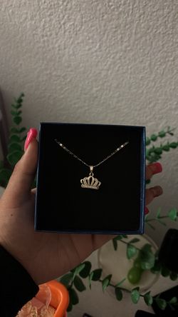 14 K Gold Dipped Crown Necklace