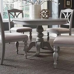 Dove Grey Round Table With 4 Chairs 