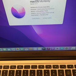 2015 MacBook Air 13-inch 1.6ghz Dual Core i5 Processor 8gb Ram 256gb SSD With Charger. Works Great. Please Read