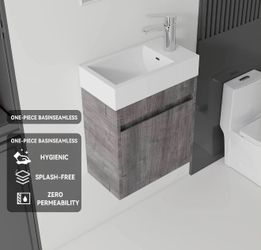 New-New-Bathroom Vanity with Sink ( 20” H x 16.5” L x9”D)