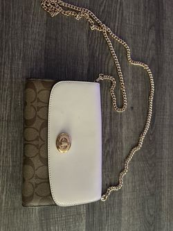 Coach Signature Crossbody Clutch with Chain Strap