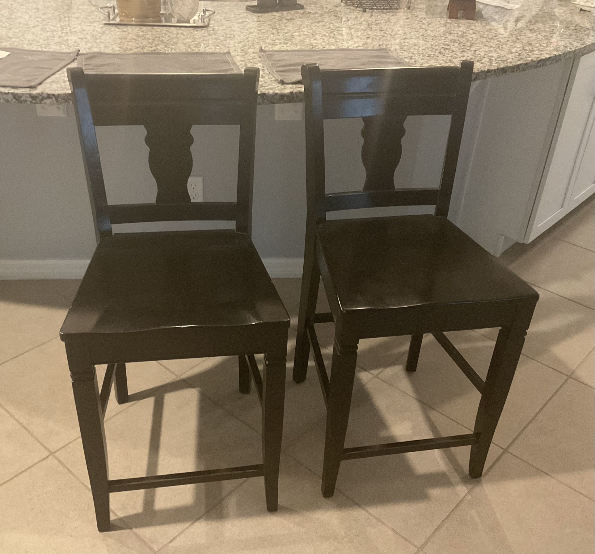 Beautiful Black Counter Hight Stools  ($55 for both)