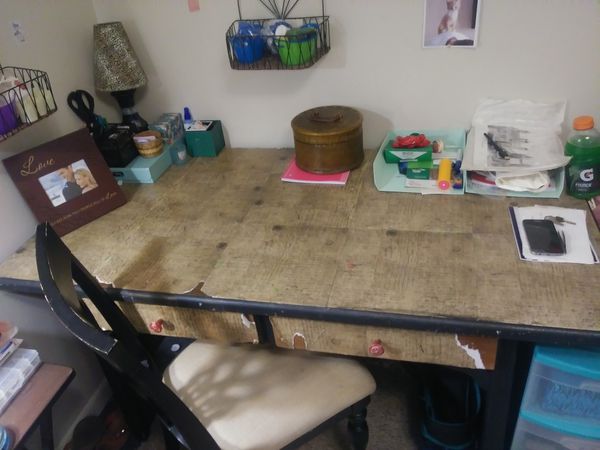 Older Teachers Desk With Shelf N 2 Drawers For Sale In Falkville
