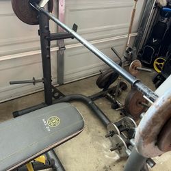 Bench Press And Weight Set