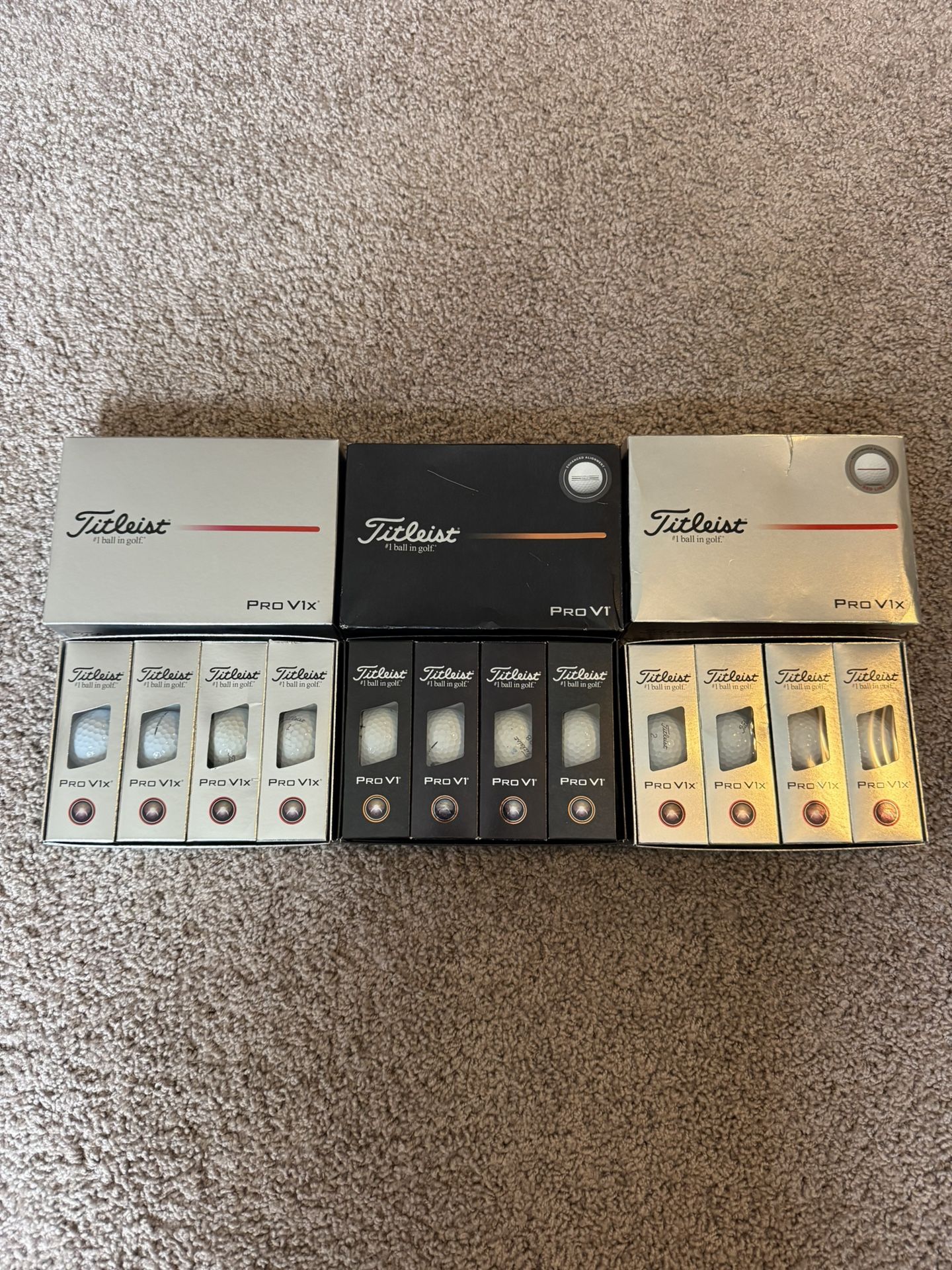 3 Dozen Titleist Pro V1/Pro V1x Golf Balls 