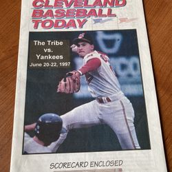 Cleveland Indians Vs Yankees 1997 Scorebook