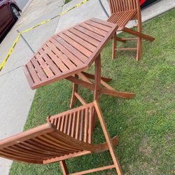 Folding Bistro Table Set
