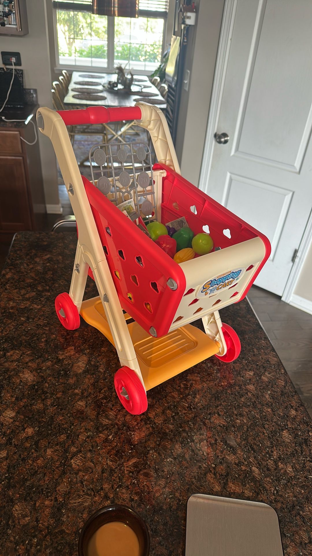 Shopping cart Toy- With Shopping Items And Money- 15m+