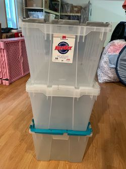 Three Flip Lid Totes