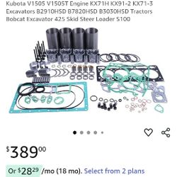 New In The Box Engine Overhaul Rebuild Kit for Kubota V1505 V1505T Engines