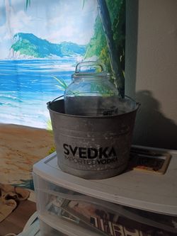 METAL BUCKET LARGE SVEDKA VODKA BRAND