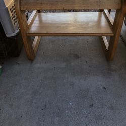 Glass Wood End /coffee Table 