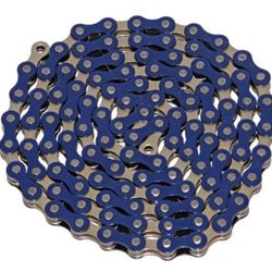 YBN Bicycle Chain In Colors 1/2X1/8X112 1/SPEED. 2- tone color scheme 