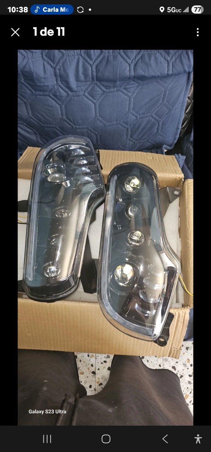 All-in One LED Headlight Assembly for GoldWing GL1800, Front Light w/High Low Beam DRL Water Flowing Turn Signal Replacement Headlight Headlamp for Ho