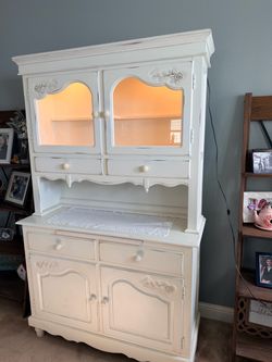 White Wooden Hutch