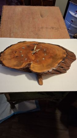 Wood Clock~Live Edge~Handmade