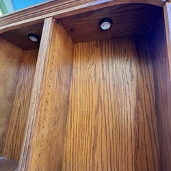 Book Shelf- Glass Shelves- Lighting Installed 